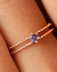 Amara Split Shank Amethyst Ring