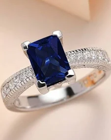 Azure Recta Silver Ring